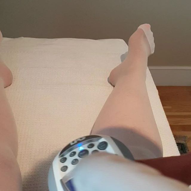 Endermology.

When legs feel and look heavy,  Endermology can help their appearance whilst you are on your weightloss regime and body transformation journey. 
Yes those are my legs...and this treatment helps me a lot.

It's a roller which is used over your body (whilst you wear a special body stocking). The action of the machine helps lymphatic drainage ( in fact cancer treatment patients have this treatment too to help their lymph drainage) 
It helps reduce cellulite, skin elasticity, skin tone and skin quality. 
A couple of sessions a week over a few months and then an occasional maintenance one definitely makes a difference.
.
.
.
.
.
.
.