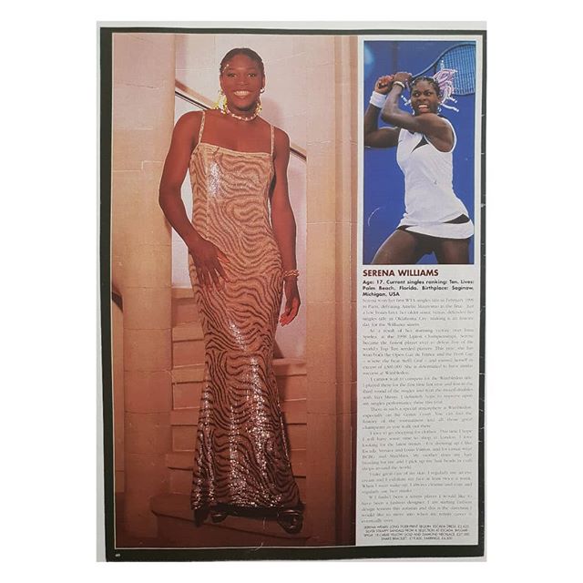 When I was styling celebrities, I styled Serena Williams when she was only 17.

I styled Serena in Berlin, Germany during the women's WTA tour.  She is wearing an Escada dress and BVlgari diamonds worth around £60,000. We had a security guard to look after us and the diamonds. .
.
.
.
.
#