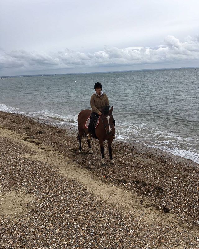 Riding on the beach this morning