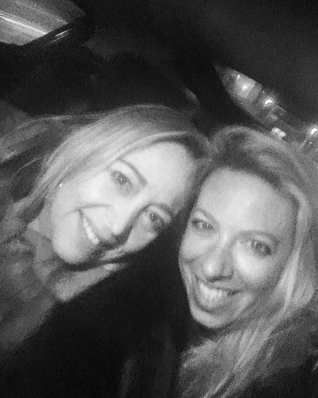 Mother and daughter girls night out
Taxi ride home after dinner at Quaglino's
Lighting courtesy of the Uber driver.