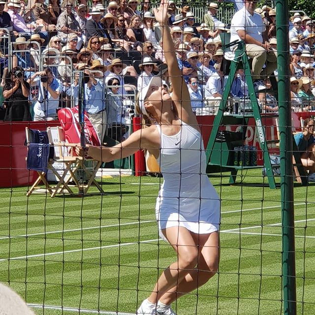 Maria Sharapova playing at the Aspall Tennis classic Hurlingham London. .
.
.
.
.
.