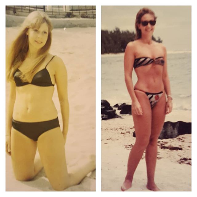 Me age 15 and age 28.
.
.
These photos are pre-social media when there were no filters on photos and no pressures to look a certain way. .
Of course there were those who were skinny too and those who were fat but no-one judged or had anywhere to post photos that weren't real. The only place to post a photo was in a personal photo album which stayed in your living room. .

No-one exercised, worked out or went to gyms in the same 'addicted to fitness' way so our bodies were a different shape and less toned than gym bodies of nowadays. .
Maybe we did ballet or horse riding or swam or did some form of sport at school and beyond but only for our personal enjoyment. Not with the same end goals to have the perfect Instagram body. .
We didn't compare or judge. 
No pressures to look a certain way.
We were happier and more confident in our body image then. 
Free to be who we were. .
.
.
.
.
.