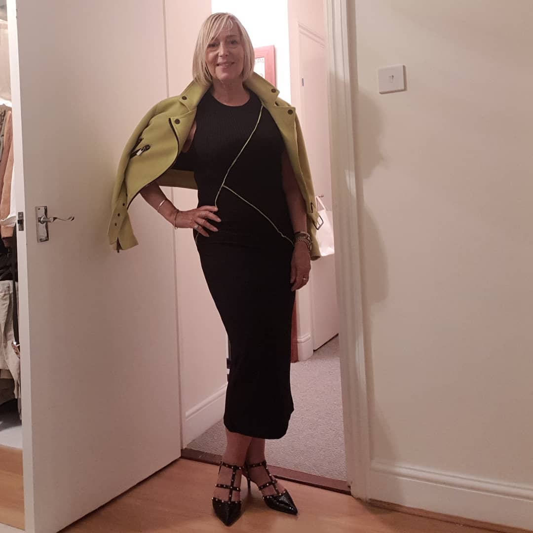 Good morning Monday.
Here's to a great week.
.
I'm wearing:
Zara dress (this season £19)!
And 
Debenhams Jacket (2018)
John Lewis Valentino Rockstud look-alike shoes (2018)
Whole outfit under £100 
.
Btw...
To all who look at others' Instaposts wishing that your life is as glamorous, colourful, fun, full of socialising and excitement - 
Most people's are not, Including my own. .
I'm not out every night, nor am I at the gym everyday. .
My posts are simply the parts of my life that I hope are interesting.
.
I hope to inspire with lifestyle tips of fashion, style, fitness, nutrition, health and beauty as a 64 year old woman with no filters or editing to show that you can be active, fit and enjoy life to the full whatever age you are. .
.
.
.
.